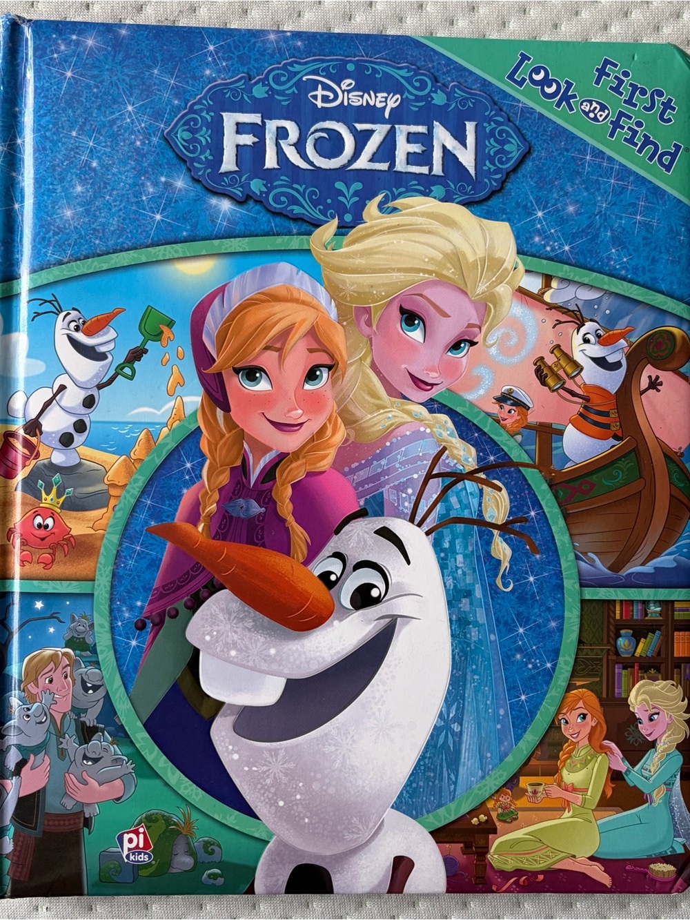 Disney Frozen First Look and Find Hardcover Toddler Book Anna Elsa Olaf PI Kids